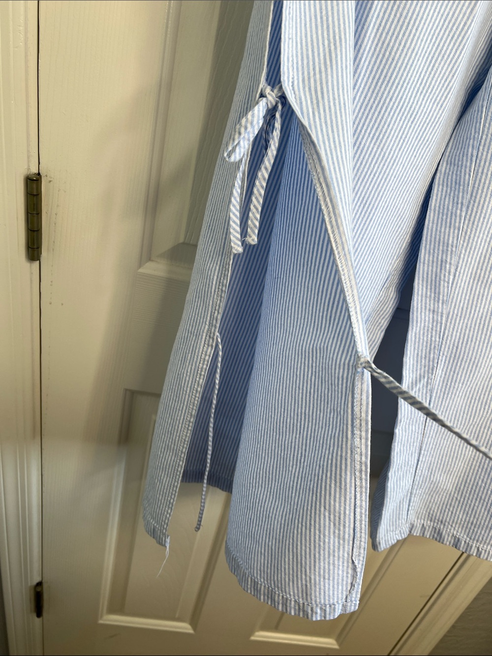 Cali 1850 Striped Side Tie Pull-On Cotton Pants blue & white size XL - Picture 5 of 8